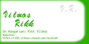 vilmos rikk business card